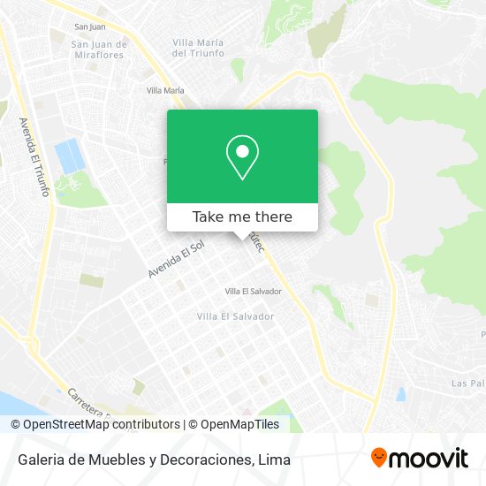 Mapa de Galeria de Muebles y Decoraciones