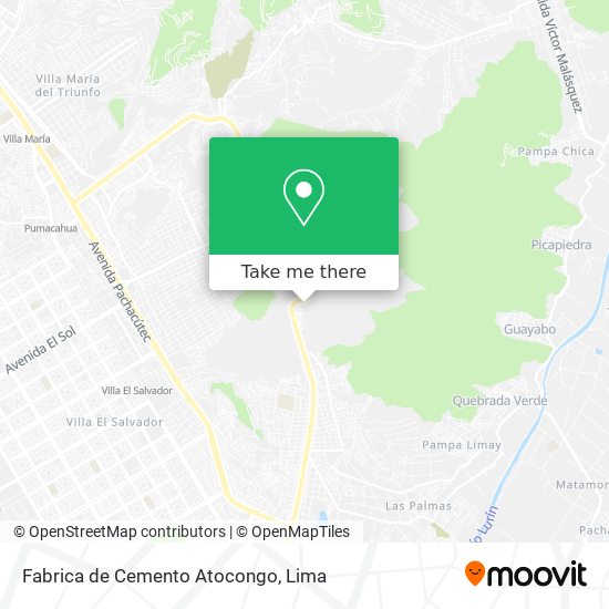 Mapa de Fabrica de Cemento Atocongo