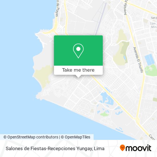 Mapa de Salones de Fiestas-Recepciones Yungay