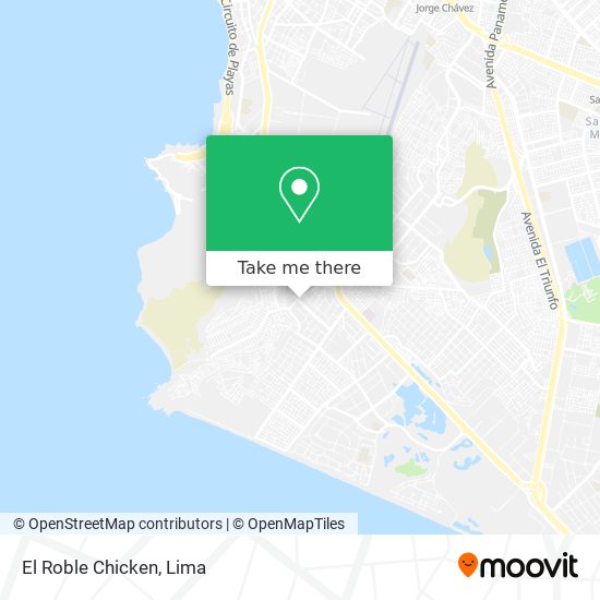 El Roble Chicken map