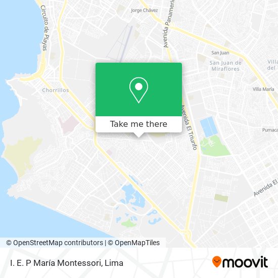 Mapa de I. E. P María Montessori