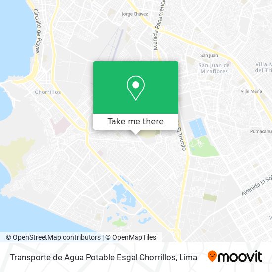 Transporte de Agua Potable Esgal Chorrillos map