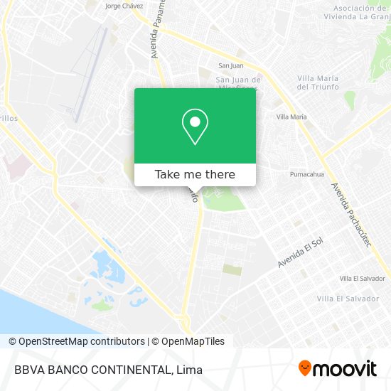 BBVA BANCO CONTINENTAL map