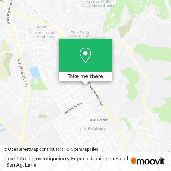 Instituto de Investigacion y Especializacion en Salud San Ag map