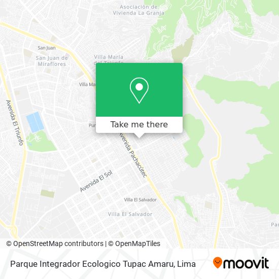 Mapa de Parque Integrador Ecologico Tupac Amaru