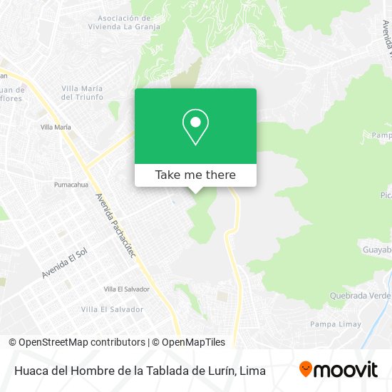 Huaca del Hombre de la Tablada de Lurín map
