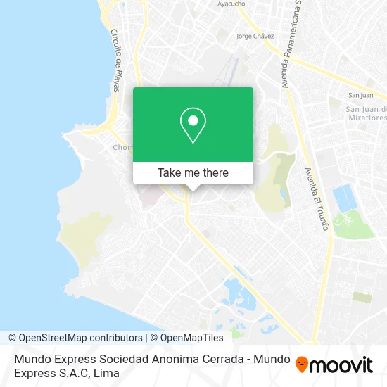 Mundo Express Sociedad Anonima Cerrada - Mundo Express S.A.C map