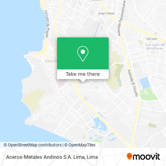 Aceros-Metales Andinos S.A. Lima map