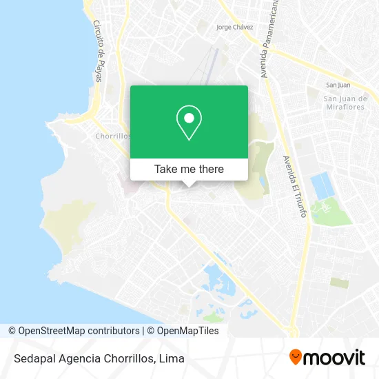 Sedapal Agencia Chorrillos map