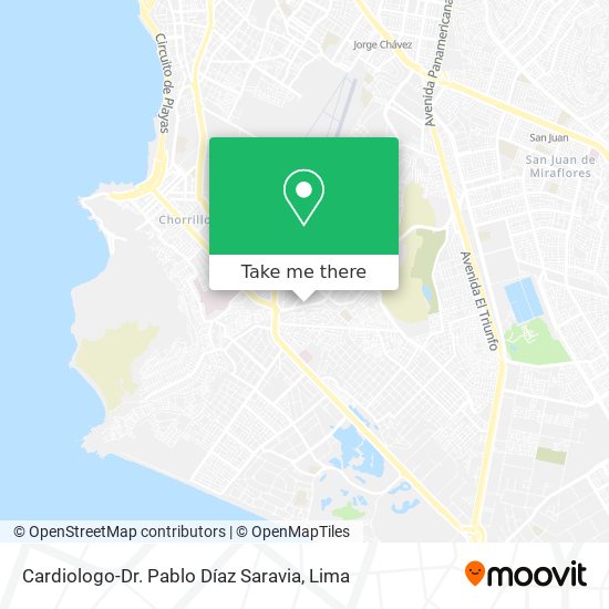Mapa de Cardiologo-Dr. Pablo Díaz Saravia