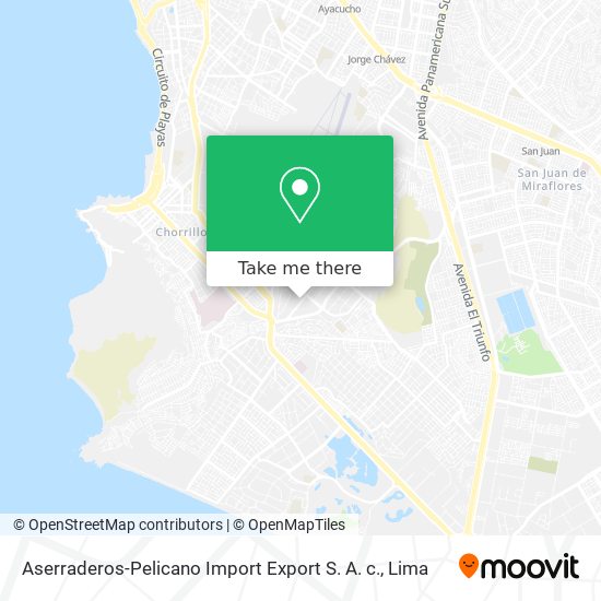 Aserraderos-Pelicano Import Export S. A. c. map