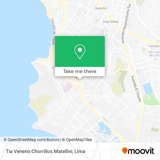 Tía Veneno Chorrillos Matellini map