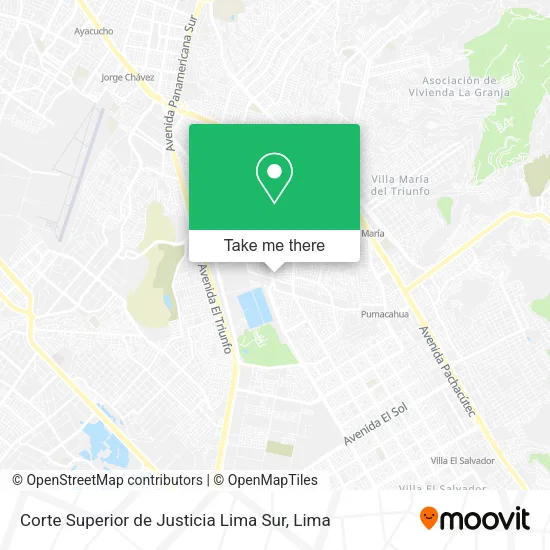 Corte Superior de Justicia Lima Sur map
