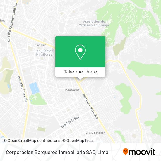 Mapa de Corporacion Barqueros Inmobiliaria SAC