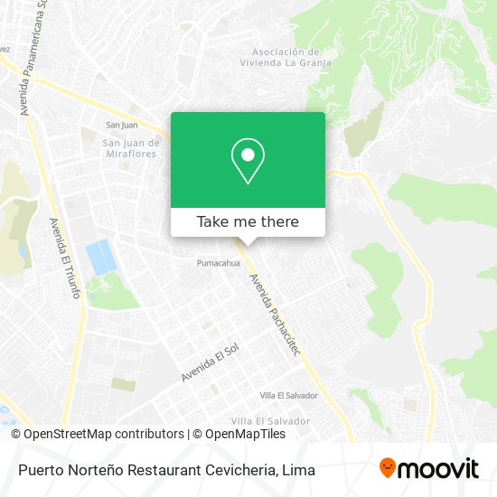 Puerto Norteño Restaurant Cevicheria map