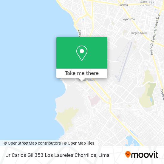 Jr Carlos Gil 353 Los Laureles Chorrillos map