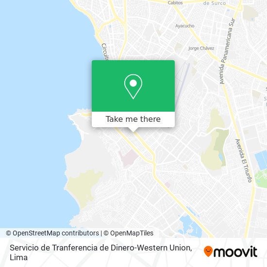Servicio de Tranferencia de Dinero-Western Union map