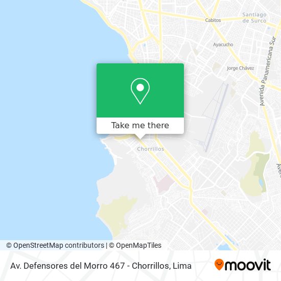 Av. Defensores del Morro 467 - Chorrillos map