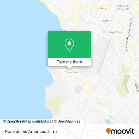 Rosa de las Américas map