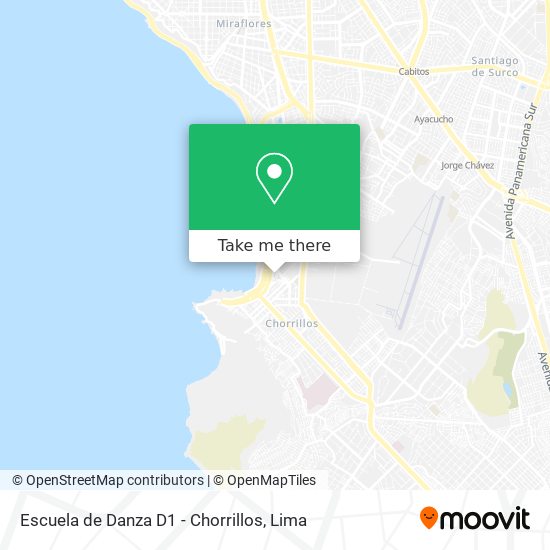 Escuela de Danza D1 - Chorrillos map