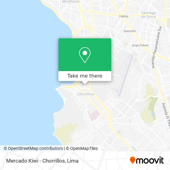 Mercado Kiwi - Chorrillos map