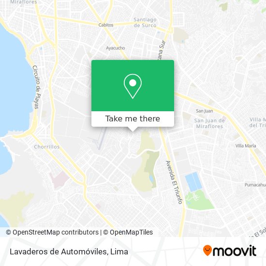 Lavaderos de Automóviles map