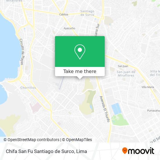 Chifa San Fu Santiago de Surco map