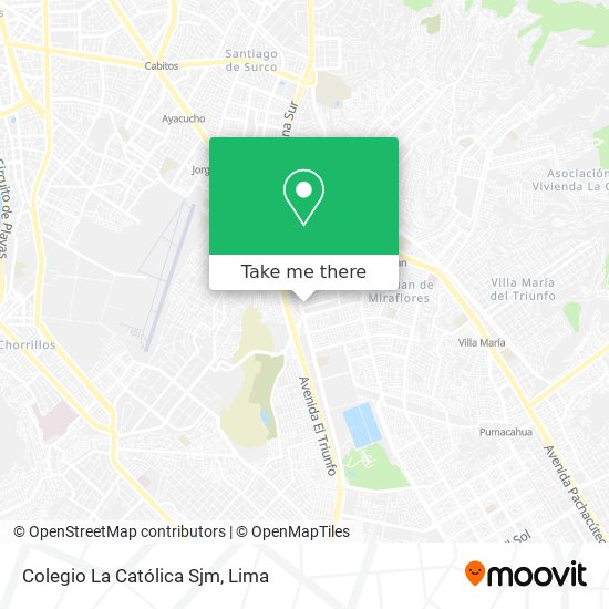 Colegio La Católica Sjm map