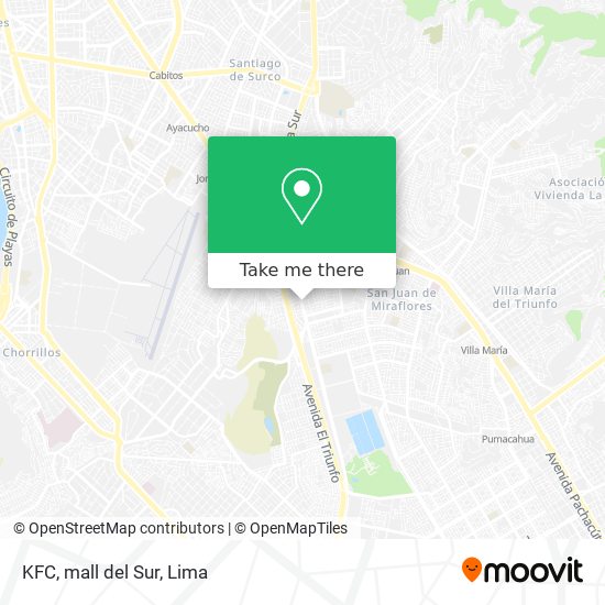 KFC, mall del Sur map