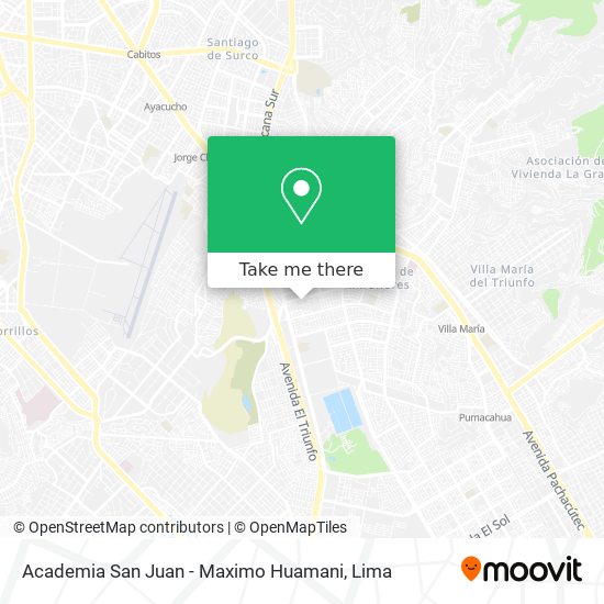 Mapa de Academia San Juan - Maximo Huamani