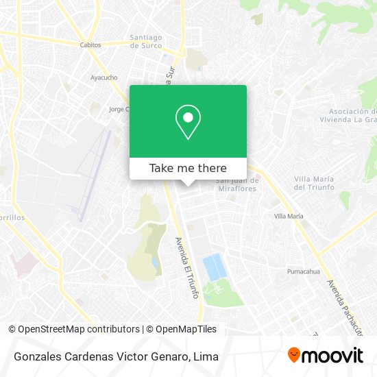 Gonzales Cardenas Victor Genaro map