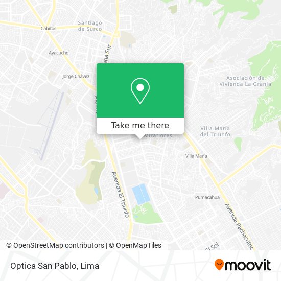 Optica San Pablo map