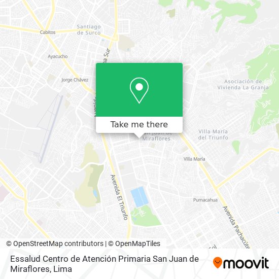 Essalud Centro de Atención Primaria San Juan de Miraflores map