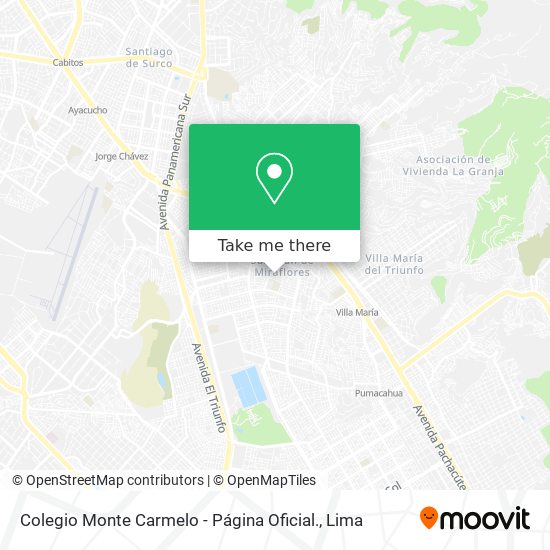 Mapa de Colegio Monte Carmelo - Página Oficial.