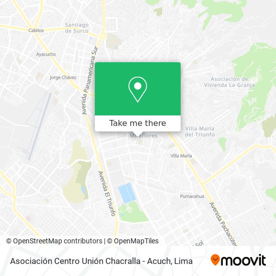 Mapa de Asociación Centro Unión Chacralla - Acuch