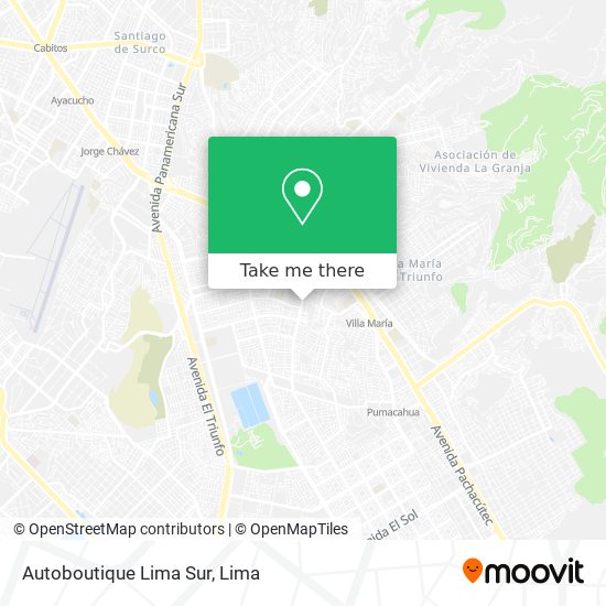 Autoboutique Lima Sur map