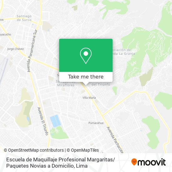 Mapa de Escuela de Maquillaje Profesional Margaritas/ Paquetes Novias a Domicilio