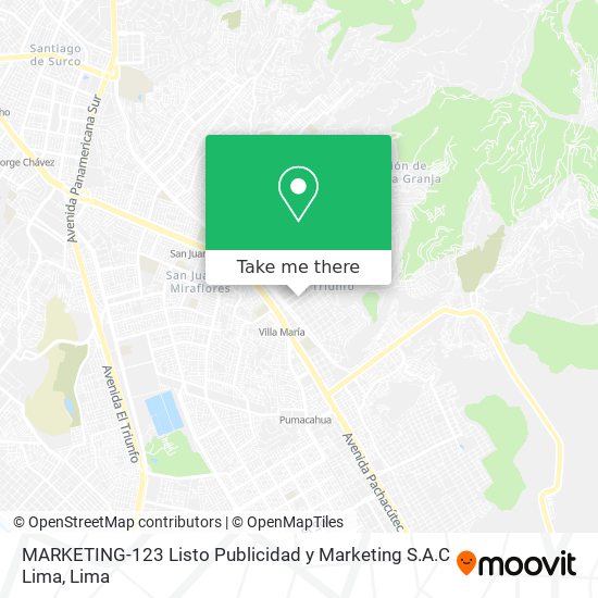 MARKETING-123 Listo Publicidad y Marketing S.A.C Lima map