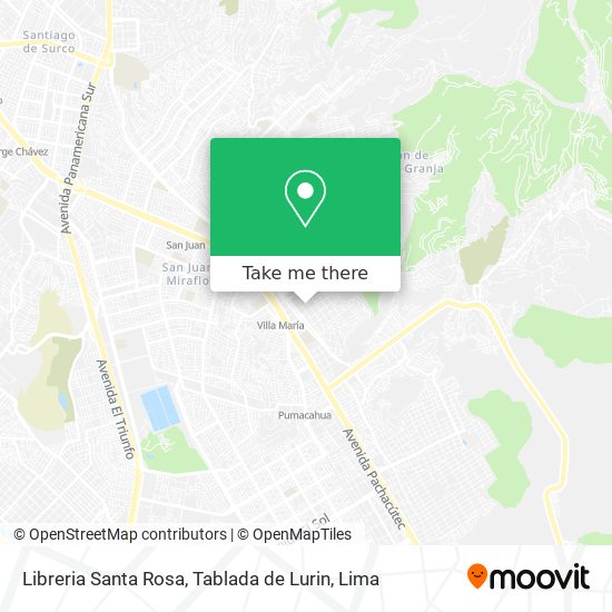 Mapa de Libreria Santa Rosa, Tablada de Lurin