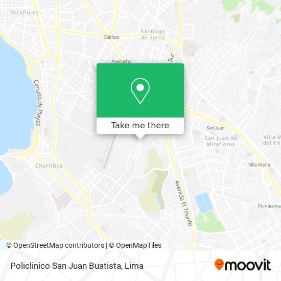 Mapa de Policlinico San Juan Buatista