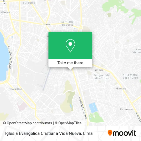 Mapa de Iglesia Evangélica Cristiana Vida Nueva