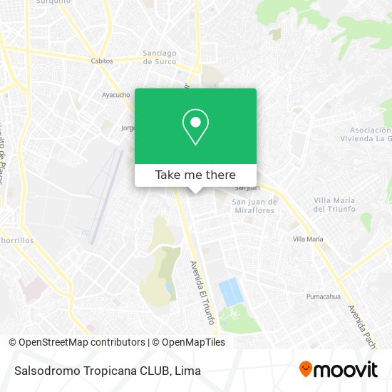 Salsodromo Tropicana CLUB map