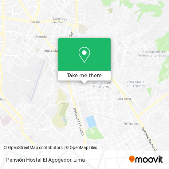 Mapa de Pensión Hostal El Agogedor