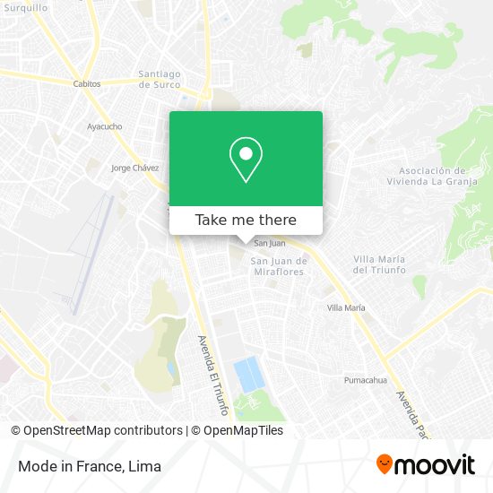 Mapa de Mode in France