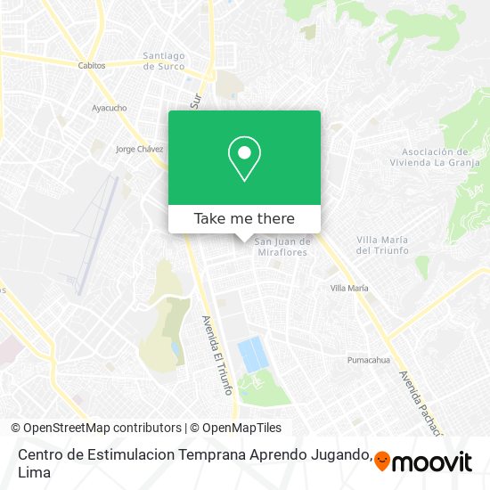 Mapa de Centro de Estimulacion Temprana Aprendo Jugando
