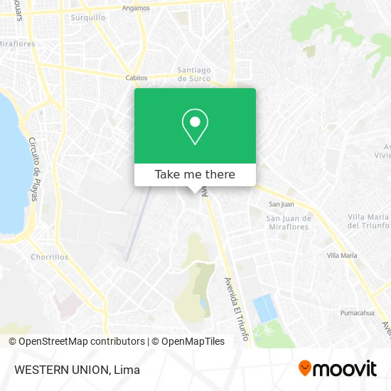 Mapa de WESTERN UNION