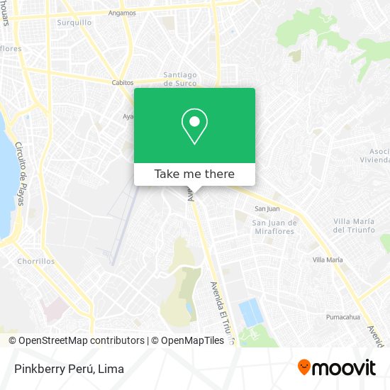 Mapa de Pinkberry Perú
