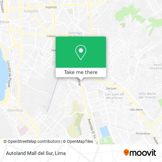 Mapa de Autoland Mall del Sur
