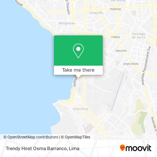 Mapa de Trendy Host Osma Barranco