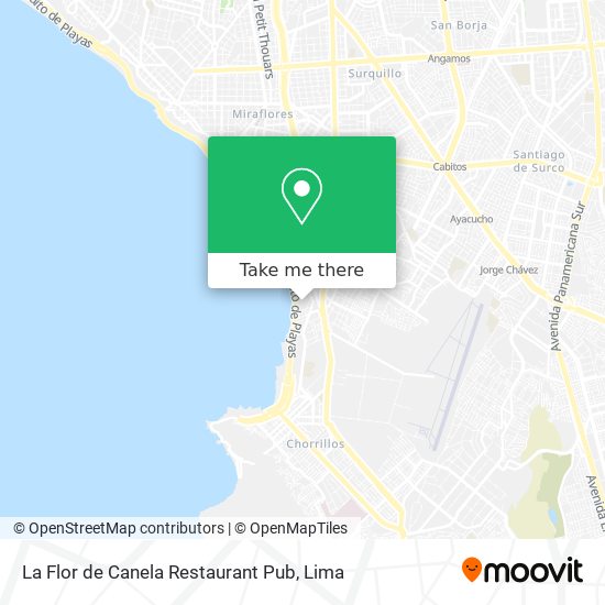 La Flor de Canela Restaurant Pub map